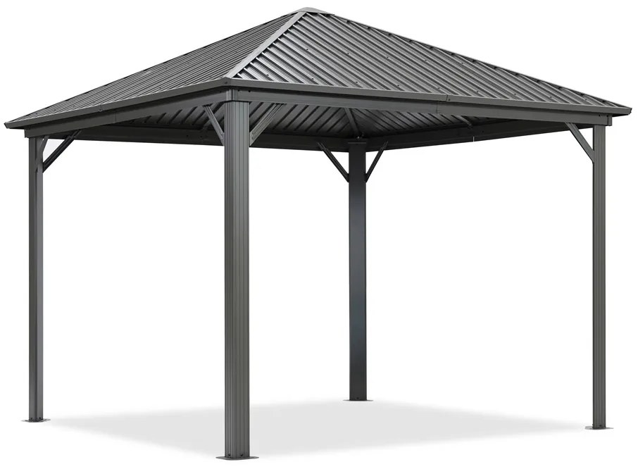 Metalen tuinhuis Sardinia 3x3 Tuinpunt antraciet