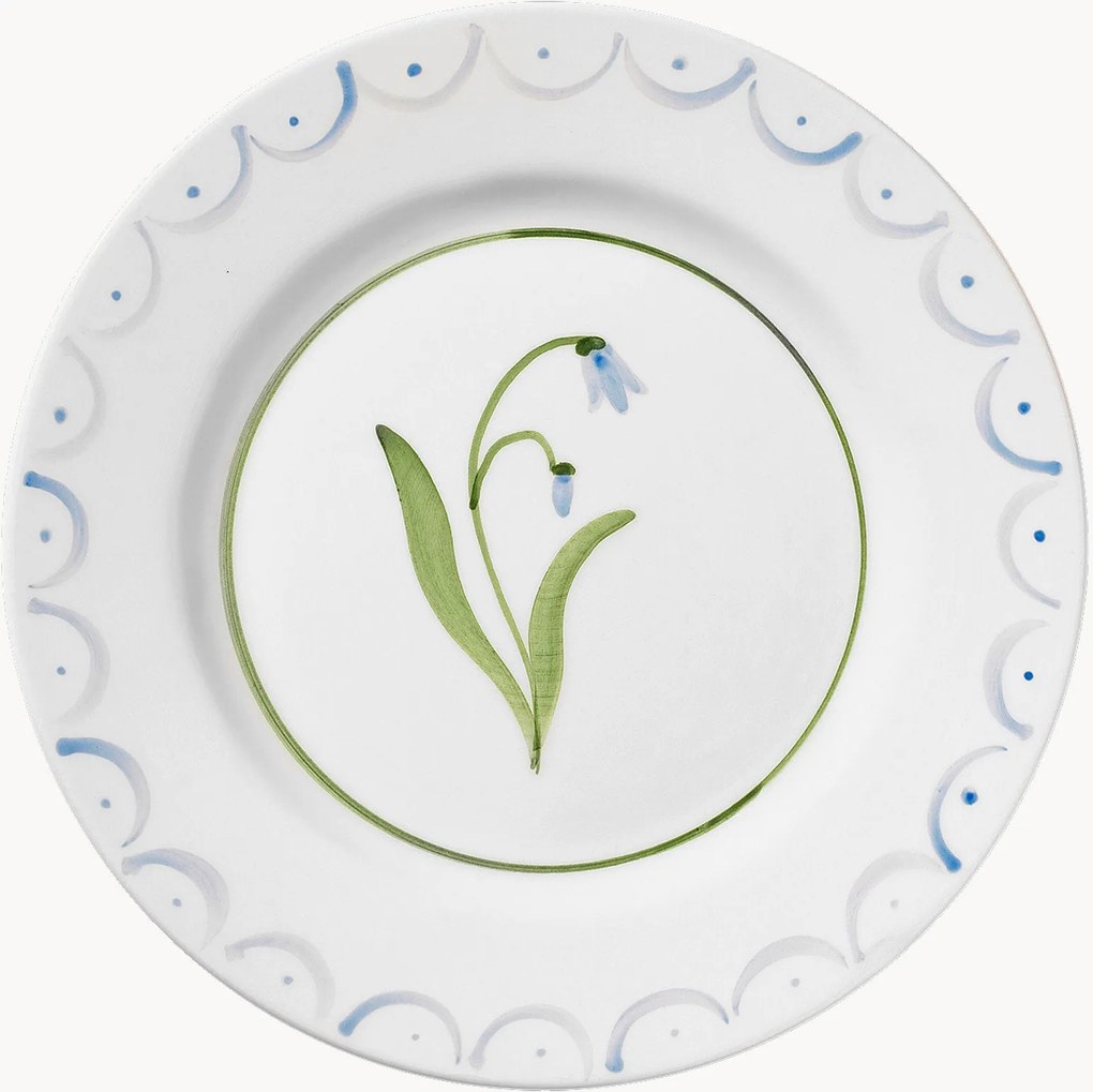 Handbeschilderd ontbijtbord Cottage Flower