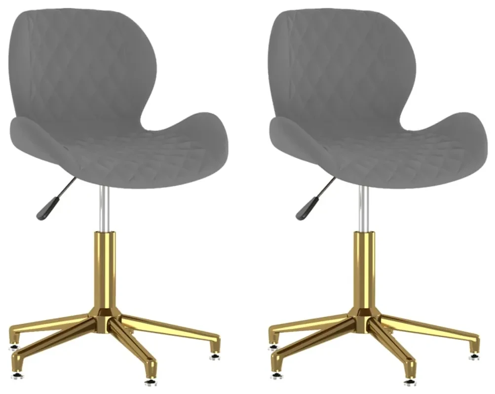 vidaXL Eetkamerstoelen draaibaar 2 st fluweel donkergrijs