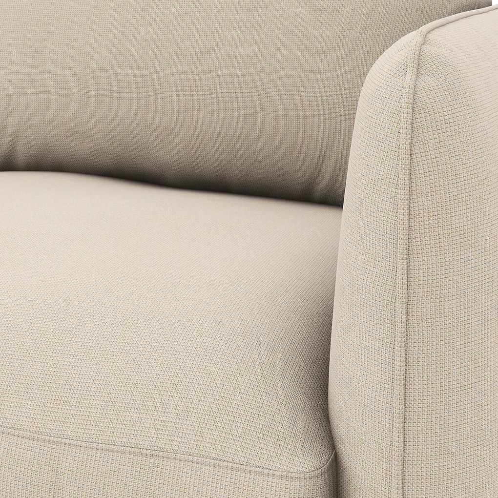 Hoekbank links, 4 zits, in polyester, LOMÉO