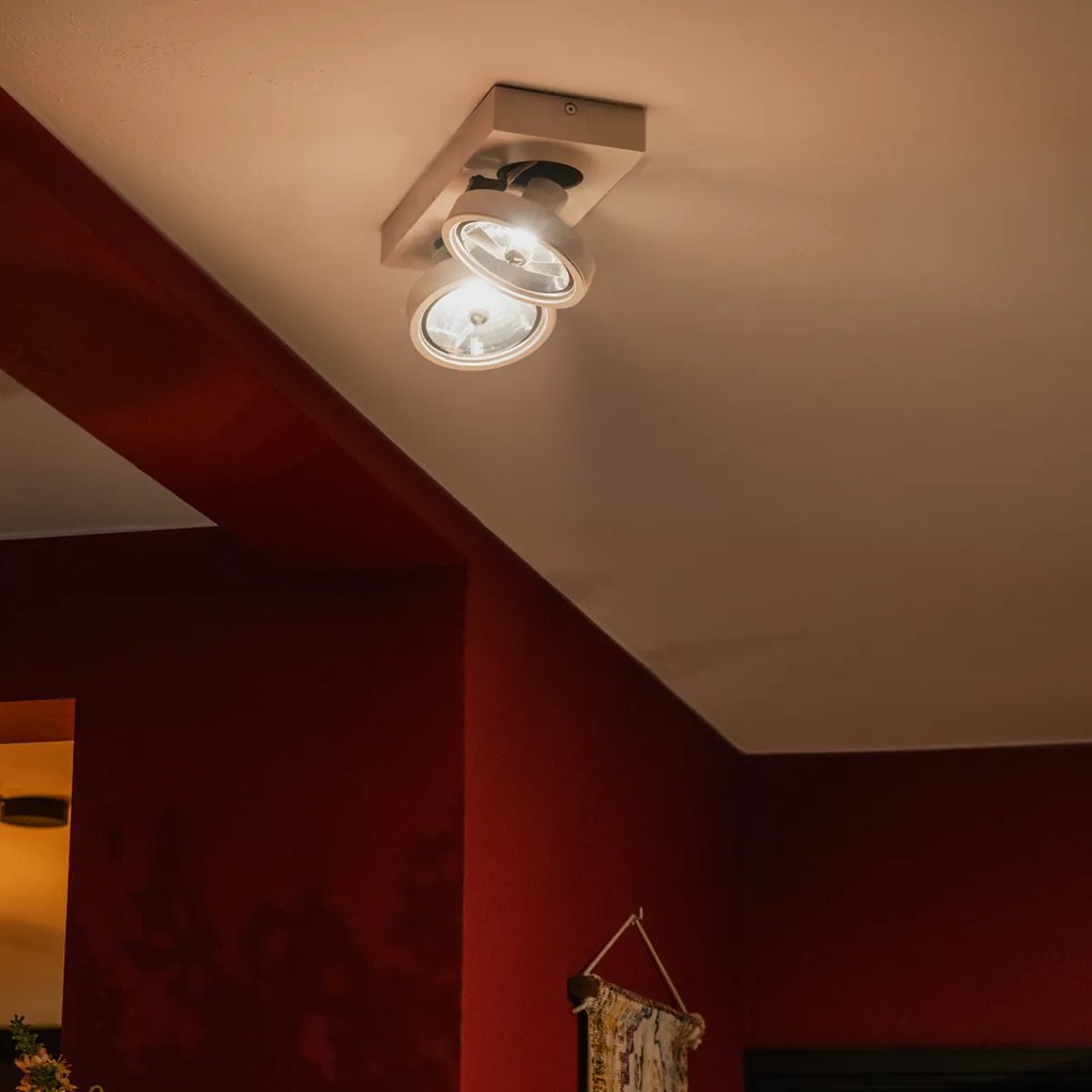 Moderne spot wit draai- en kantelbaar - Ga 2