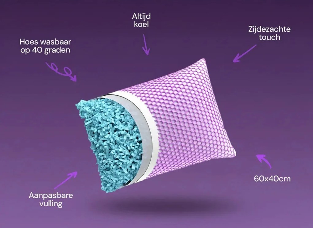 Aanpasbaar Hoofdkussen KAMEO Flex – Bij Swiss Sense