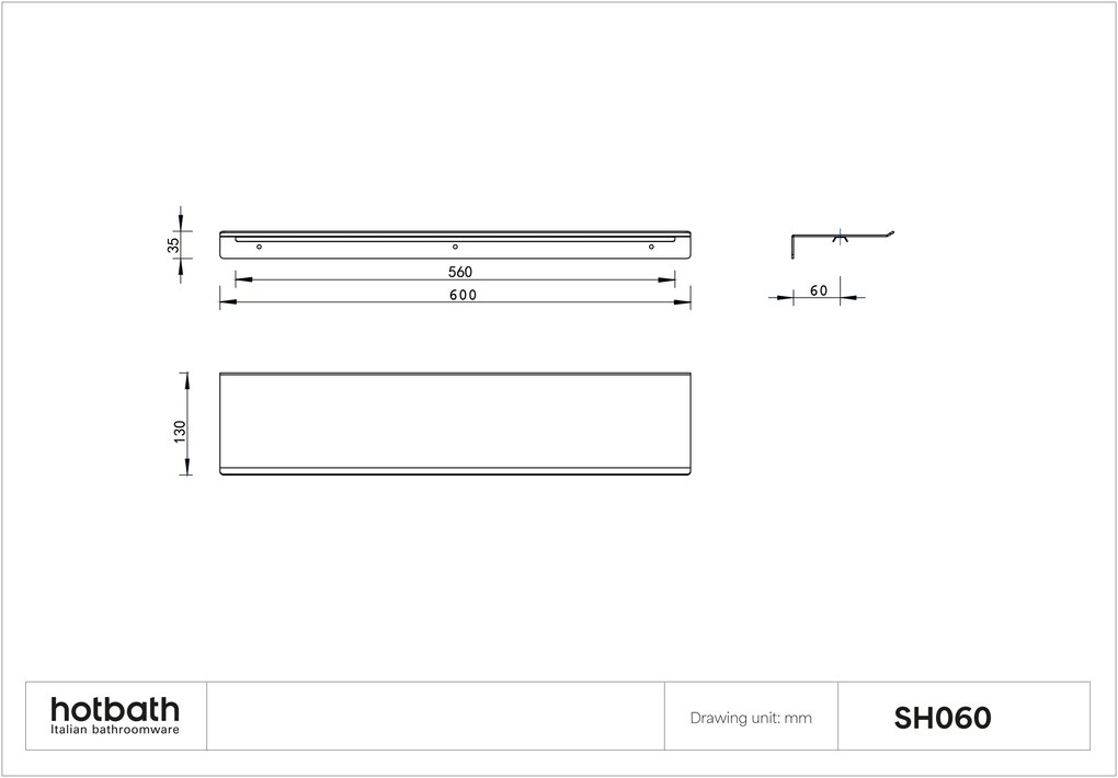 Hotbath &More planchet 60cm koper geborsteld PVD