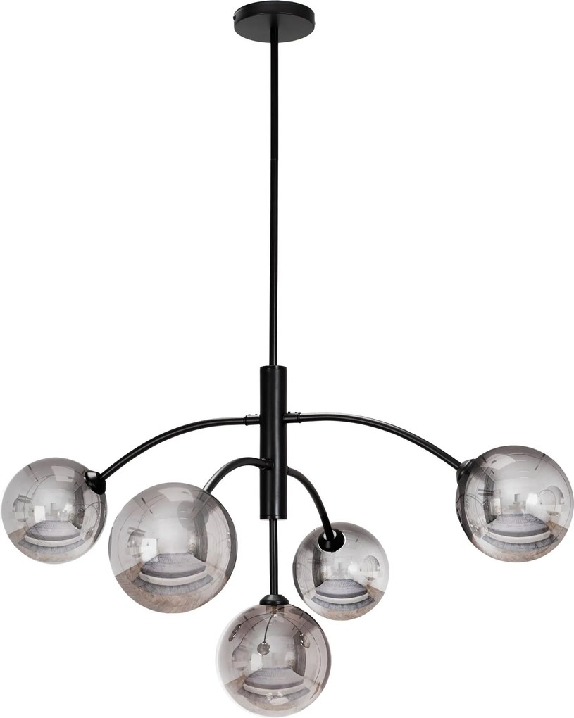 Plafondlamp met glazen bol APP1021-6CP