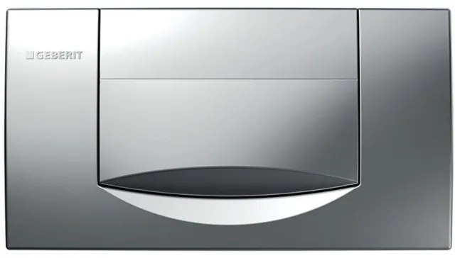 Geberit 200F bedieningplaat met frontbediening voor toilet 34x18.5cm chroom mat 115.222.46.1