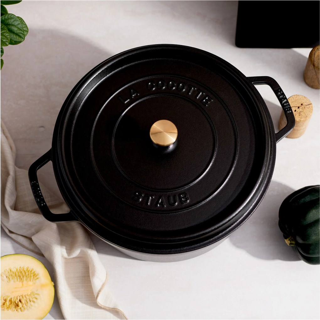Staub La Cocotte Cocotte 30 cm / 8,4 l, Rond, Zwart - La Cocotte - Staub