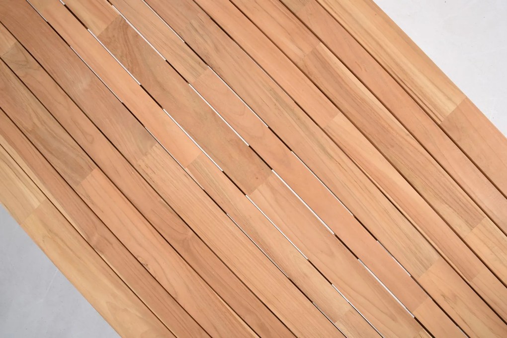 Taste by 4 Seasons Ambassador low dining tafel met teak blad 280 x 100 cm SALE  Tuintafel    houtkleur weerbestendig