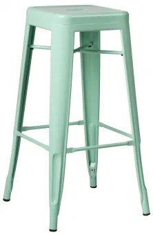 Set Van 2 Stapelbare Hoge Krukken In Staal Lix Groen – Mint & ↑75 Cm - Sklum