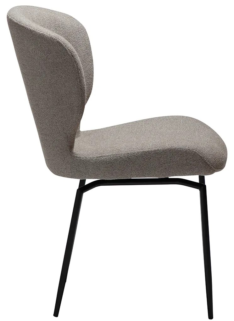 Dan-Form Glory Swivel Draaibare Eetkamerstoel Grijsbruin Boucle