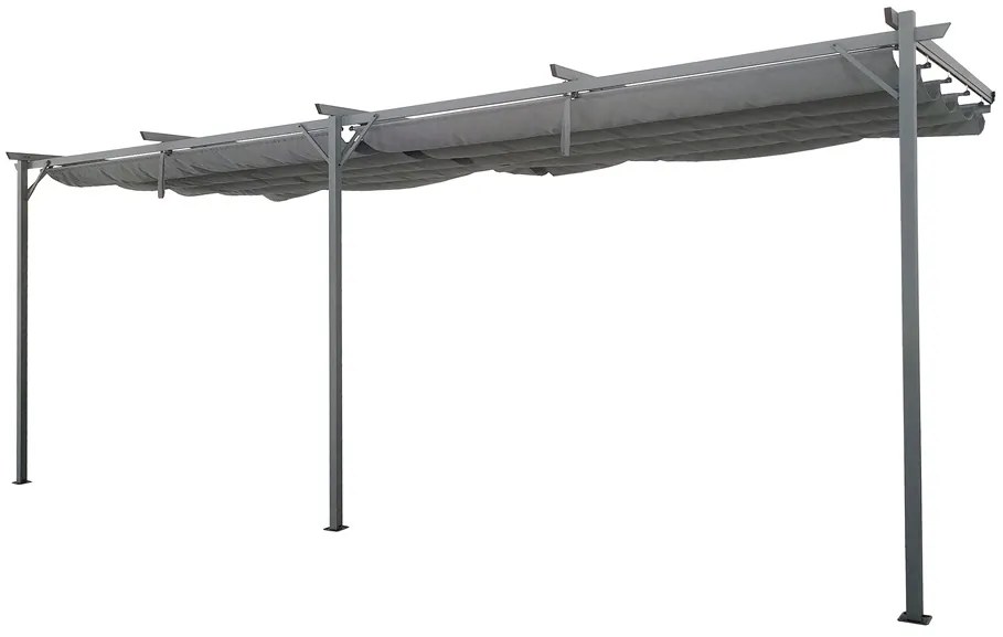 Antraciet terrasoverkapping Santana 3x6m Garden Point