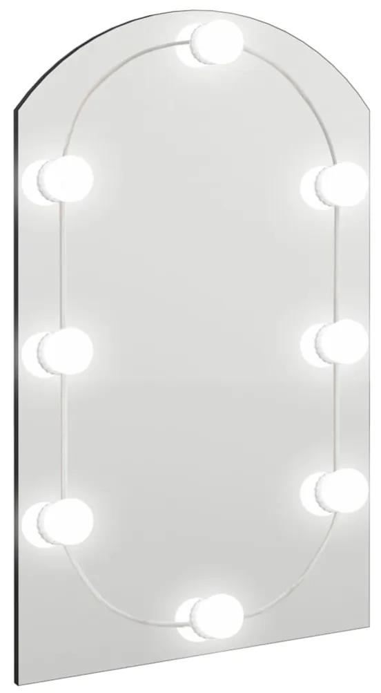 vidaXL Spiegel met LED-verlichting boog 60x40 cm glas