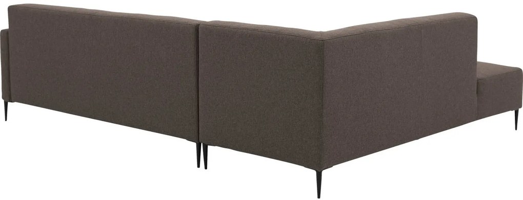 Goossens  Key West bruin, stof, 3-zits, modern design met ligelement links