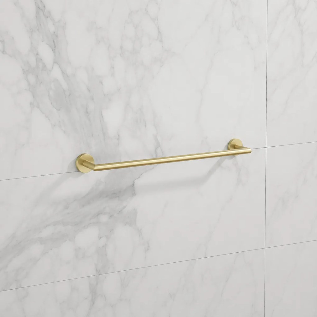 Saniclear Brass handdoekhouder 60cm geborsteld messing mat goud