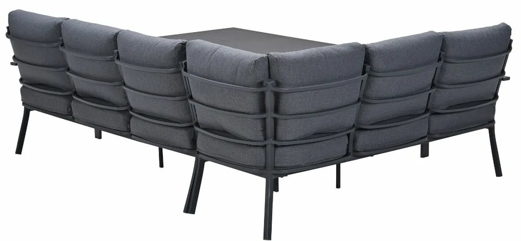 Garden Impressions Senja lounge dining set 3-delig links - mystic grey