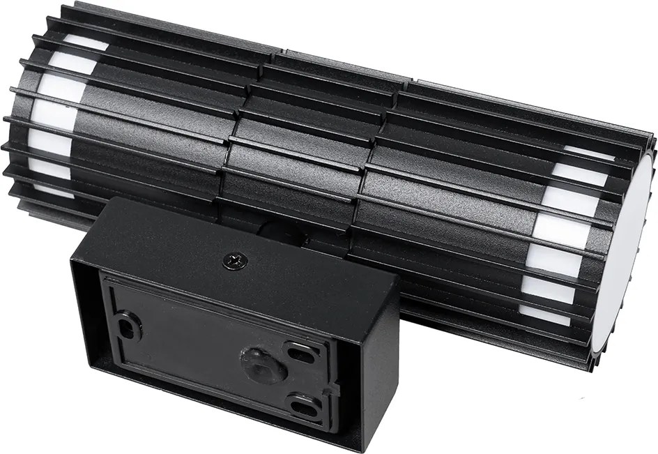 Design buiten wandlamp zwart 2-lichts IP44 - Boris