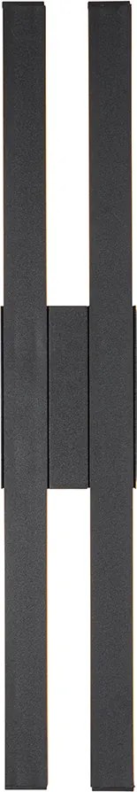 Moderne buiten wandlamp zwart incl. LED 2-lichts IP54 - Jamal