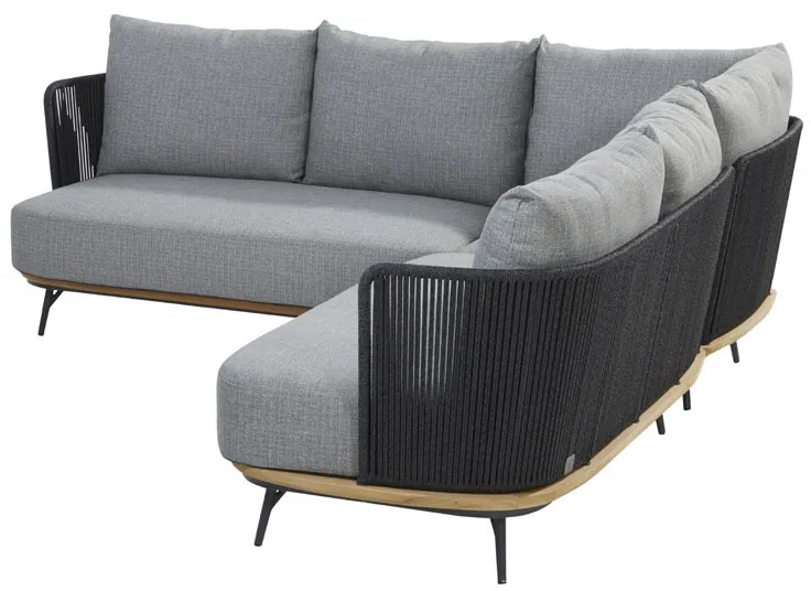 4 Seasons Outdoor Positano hoekbank 3-delig SALE  Loungeset    antraciet weerbestendig