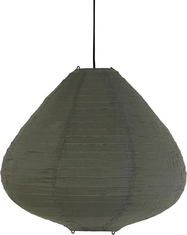 Lamp Lantaarn stof army groen 65cm