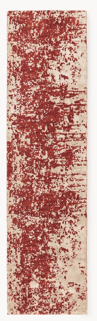 Handgeweven wollen loper Cynthia met abstract patroon