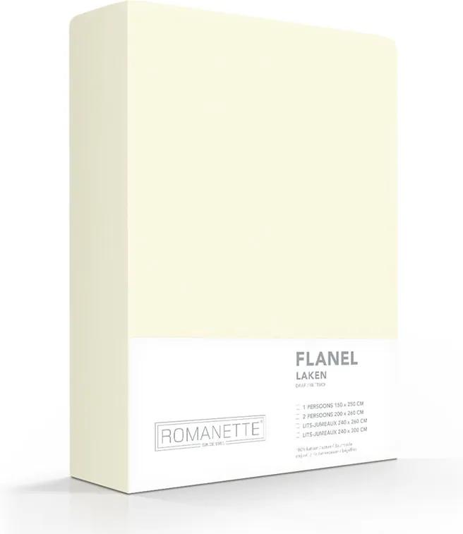 Romanette Laken Verwarmend Flanel - Ivoor 200 x 260 cm