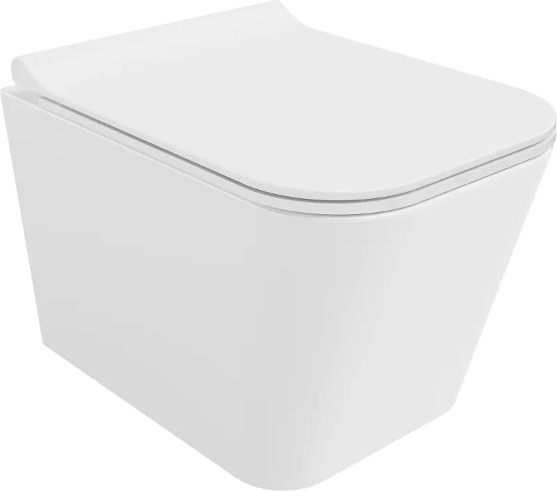 Mexen Teo rimless wc-pot met slank, softclose duroplast zitting, glanzend wit - 30850700