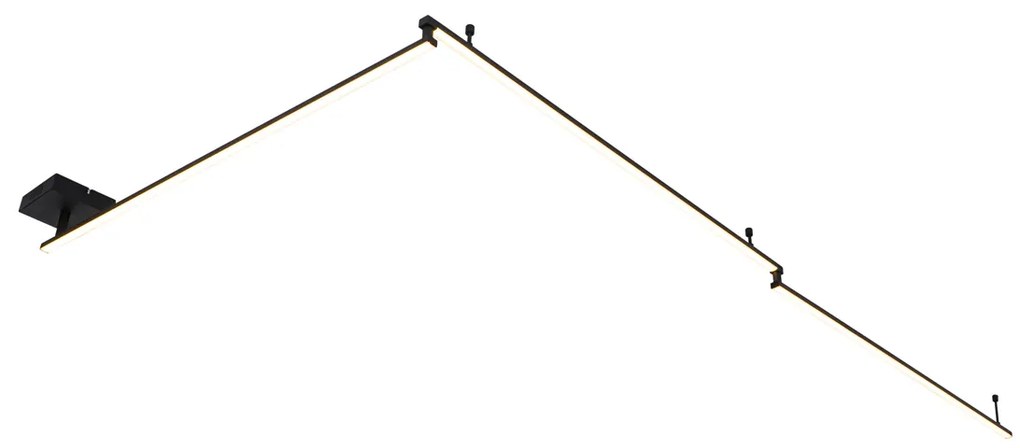 Plafondlamp zwart 300 cm incl. LED 3-staps dimbaar verstelbaar - Annuschka Design Binnenverlichting Lamp