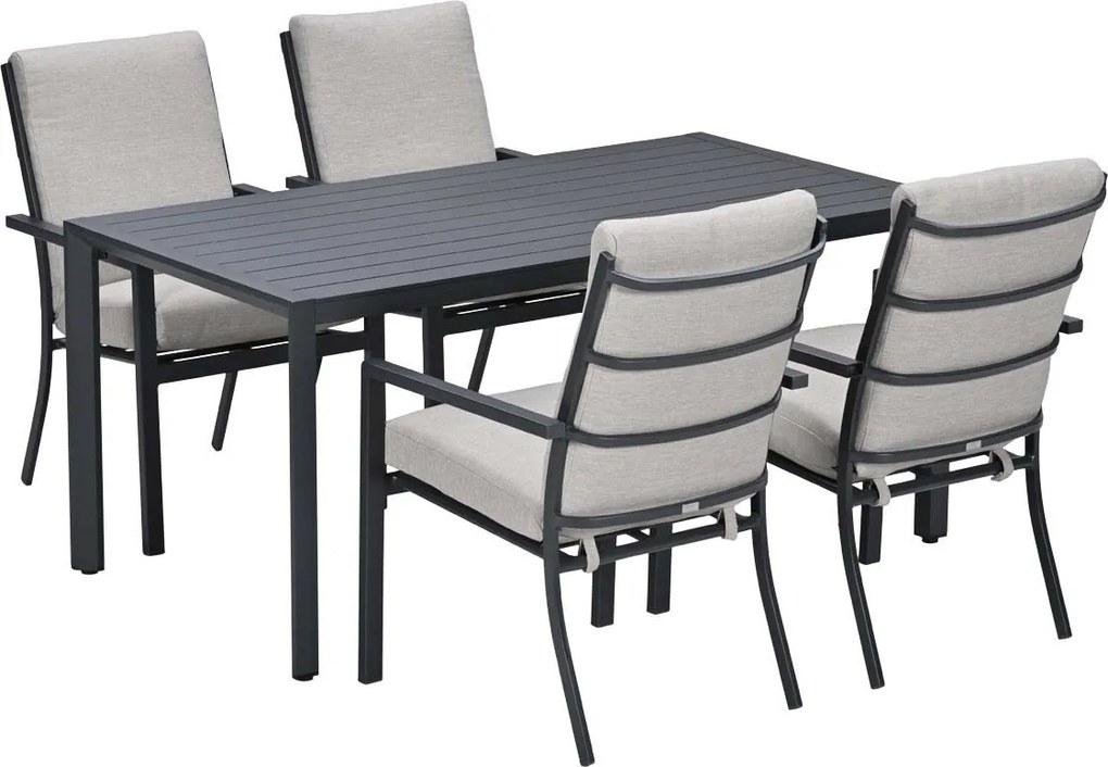 Garden Impressions Senja tuinset 5-delig sandstone - Kasper tuintafel 160x90 cm