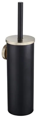 Eastbrook Catania messing metalen toiletborstelhouder zwart mat en messing geborsteld