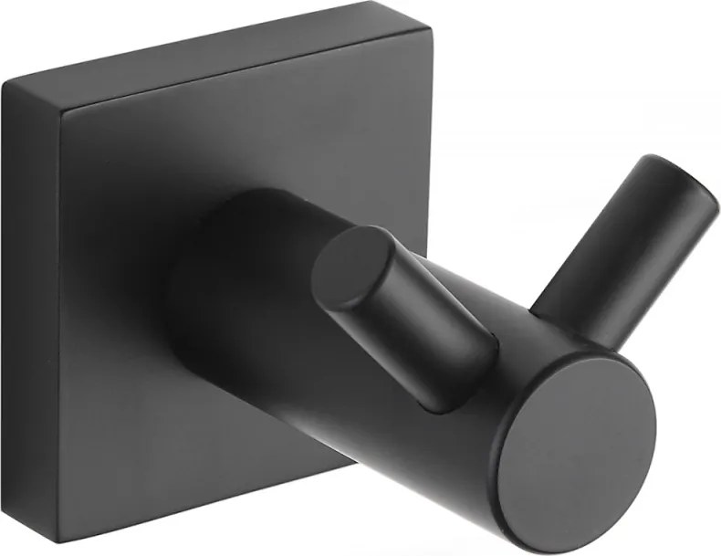 Mexen dubbele handdoekhanger, zwart - 7081835-70