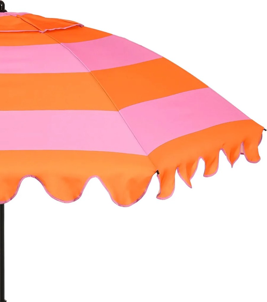 Edelman Jessy stokparasol streep oranje - Ø197 x 238 cm