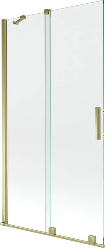 Mexen Velar tweepanelig uitschuifbaar badscherm 100 x 150 cm, transparant, goud - 896-100-000-01-50
