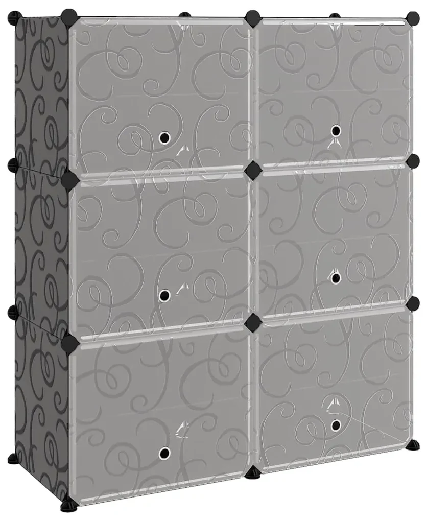 vidaXL Schoenenrek 84,5x31x93,5 cm polypropeen zwart