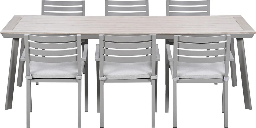 Garden Impressions Amarillo tuinset 7-delig - Penedo tuintafel 230x100 taupe
