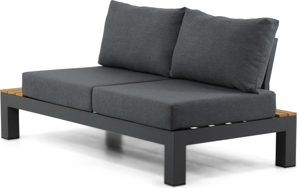 Loungeset 5 personen Aluminium/Teak Grijs Lifestyle Garden Furniture Vittoria