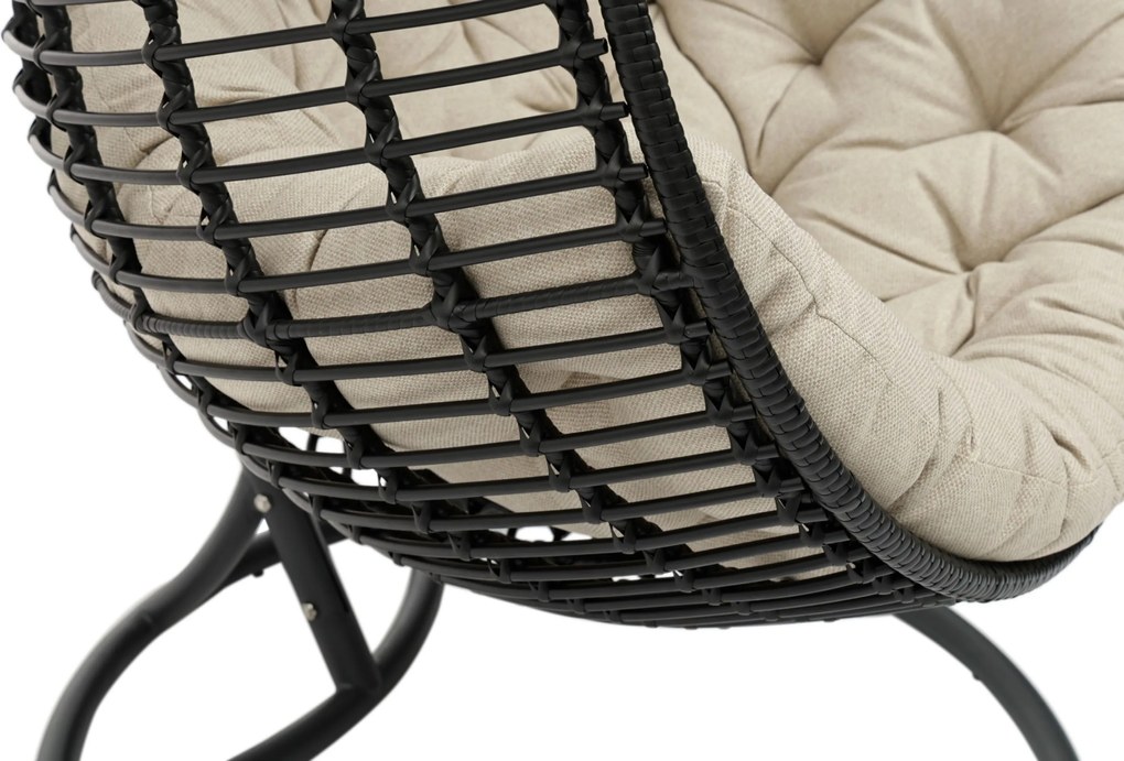 Coco Dream Hangstoel Wicker Grijs