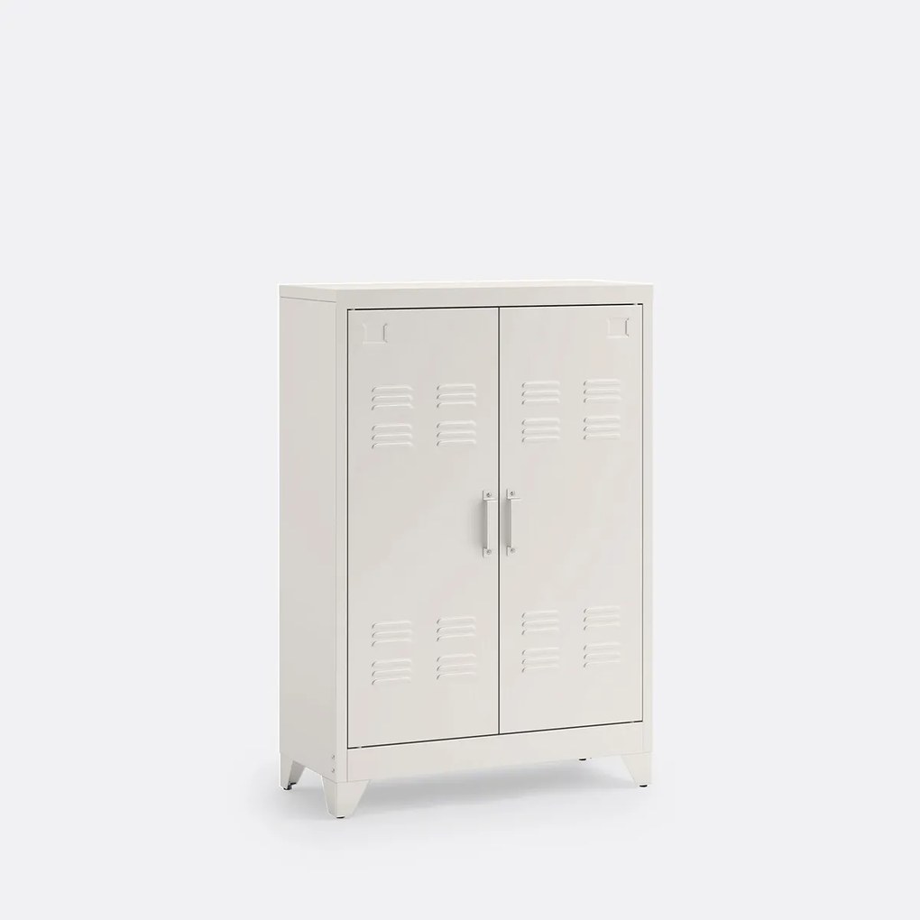 Lage kast in metaal, 2 deuren, Hiba