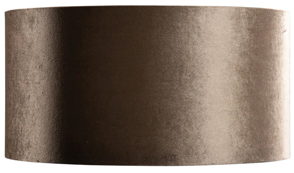 Velours lampenkap bruin met gouden binnenkant 50/50/25