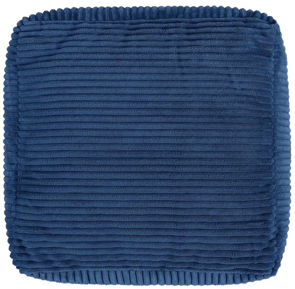Icon Amara Jumbo Cord Square Footstool Bean Bag, Denim Blue