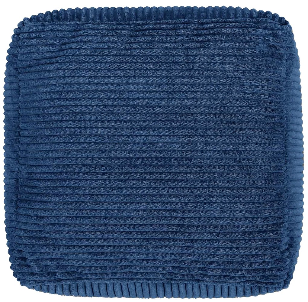 Theo Corduroy Poef - Denim Blauw