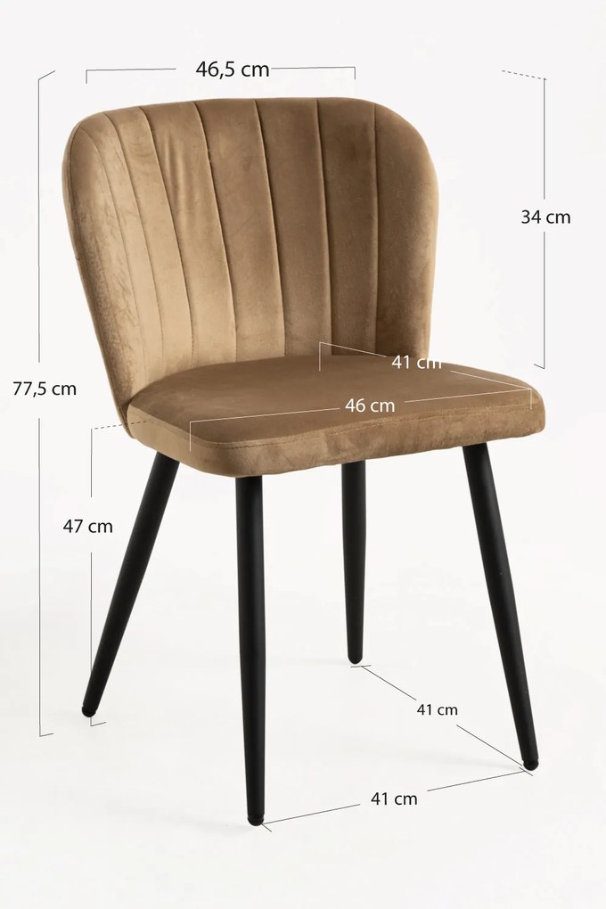 Set 4 Luk Fluwelen Stoelen