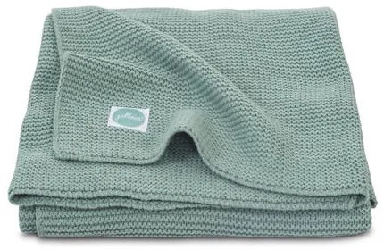 Basic knit ledikantdeken 100x150 cm forest green