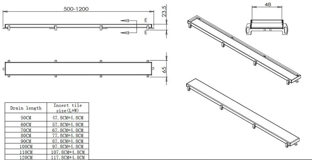 Mueller RVS tegelrooster tbv douchegoot 100x7