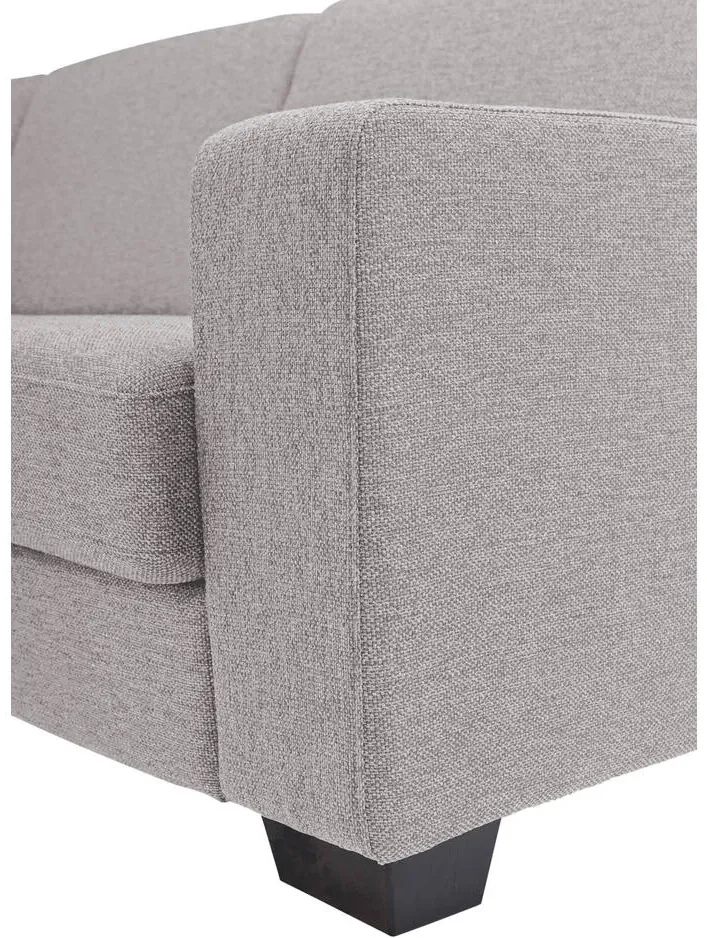 Goossens Hoekbank N-joy Divana Met Chaise Longue grijs, stof, 2,5-zits, stijlvol landelijk met chaise longue links