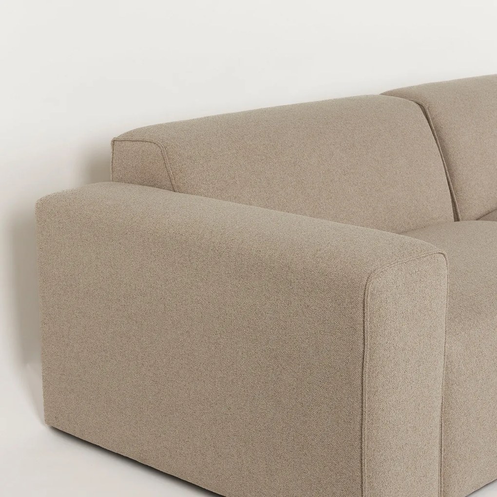 Zuiver Milka Cappuccino Design Bank Met Chaise Longue Rechts Cappuccino
