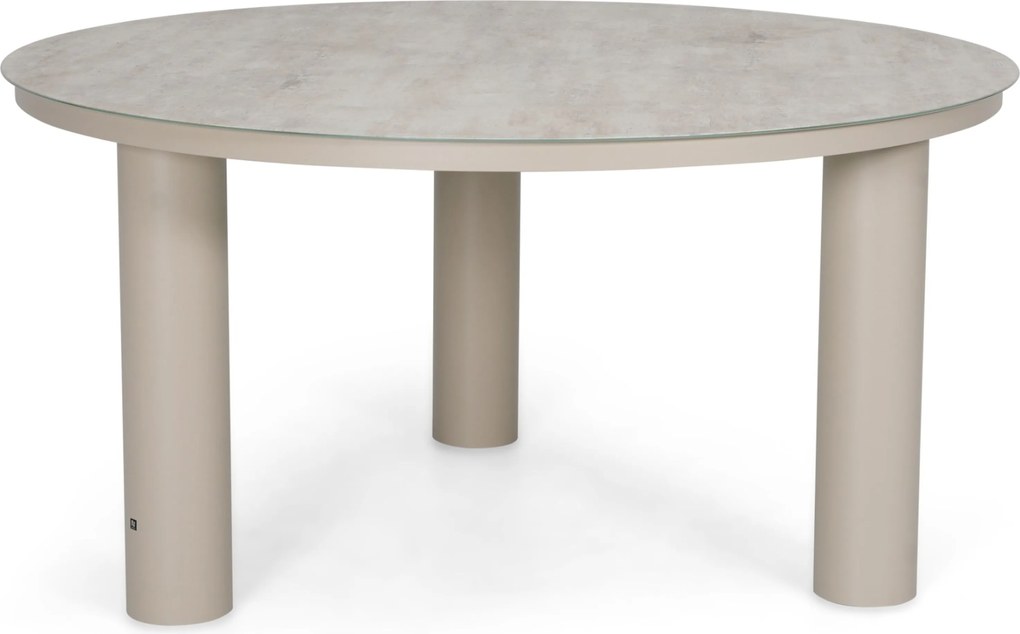 Dining Tuintafel rond 150 cm met lazy susan Zand/Beige Arancia