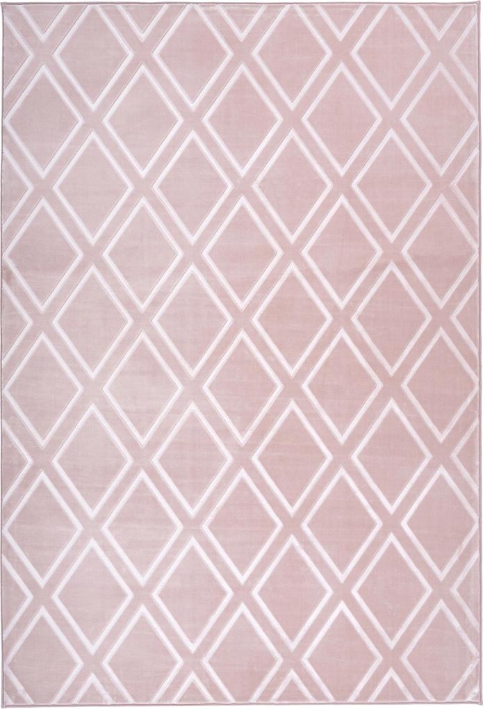 More99 | Vloerkleed Cubic lengte 200 cm x breedte 290 cm x hoogte 0.7 cm roze vloerkleden bovenkant: 100% micropolyester, vloerkleden & woontextiel vloerkleden