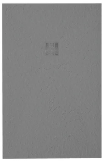 ZEZA Grade douchevloer - 90x110cm - antislip - antibacterieel - mineraalmarmer - rechthoek - mat cemento (grijs) 400000000000019487