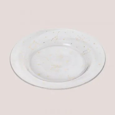 Set Van 4 Platte Glazen Borden Lyra Transparant - Sklum
