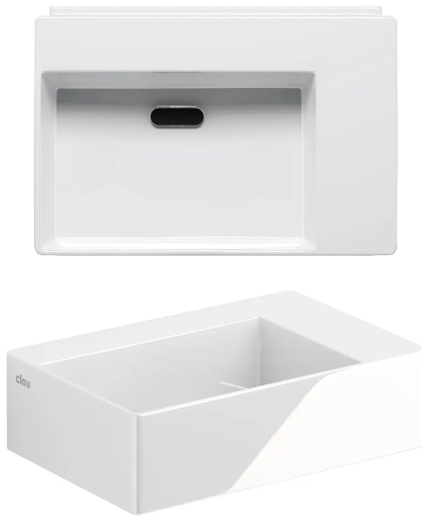 Clou New Flush 2 keramische fontein 36cm zonder kraangat wit glans