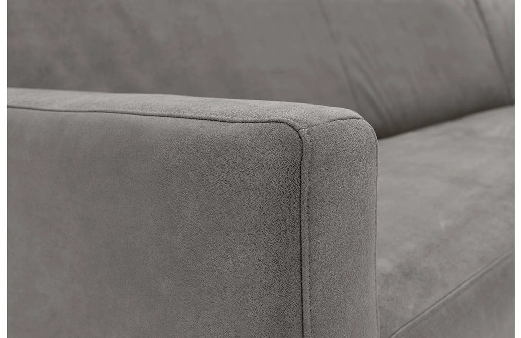 Goossens Key West grijs, micro leer, 2,5-zits, modern design